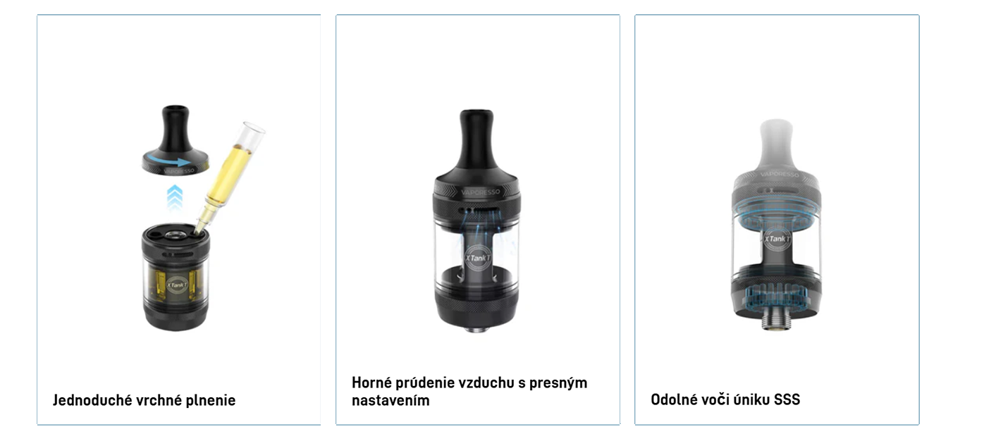 Vaporesso gtx one pro popis claromizéru s technologiou corex